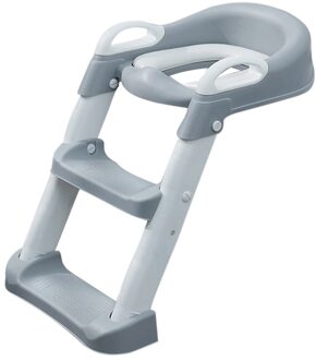 Baby Zindelijkheidstraining Seat Kinderen Potje Met Verstelbare Ladder Baby Baby Toiletbril Wc Training Klapstoel Potties grijs