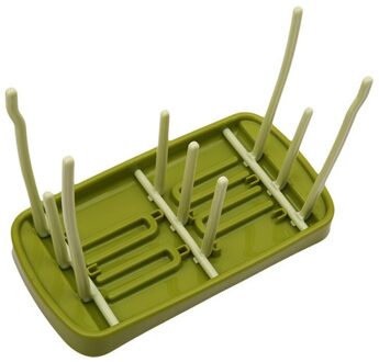 Baby Zuigfles Droogrek Baby Fles Opslag Afvoer Rack Tepel Plank Voeden Bekerhouder Rack groen