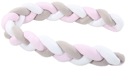 Babybay babybay® Nestelende slangenvlecht wit/beige/rosé 200 cm Roze/lichtroze