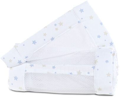Babybay babybay® Nestje Mesh-Piqué voor Maxi, Boxspring en Comfort azuurblauw sterrenmix 168x24 cm Wit