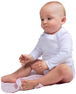 Babybody met lange mouwen - maat 86 Wit