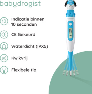 Babydrogist - Digitale Baby Thermometer - Hond - Flexibele Tip - Rectaal, Oksel & Oraal