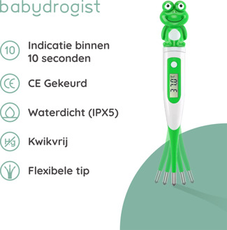 Babydrogist - Digitale Baby Thermometer met Flexibele Tip - Kikker