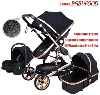 Babyfond Baby stroller high landscape baby Cart 3 in 1 baby stroller with car seat 2 in 1 baby stroller CE safety