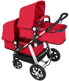 Babyfond Twin Baby Stroller Can Sit And Lie The High Landscape Light And Shock Proof Folding Double Stroller