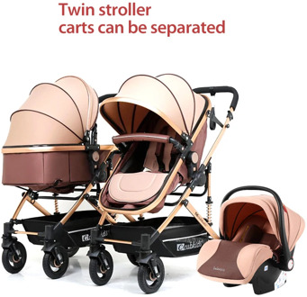 Babyfond Twins Baby Stroller Can Split The High Lying Landscape Light Shock Proof Foldable double Baby carriage