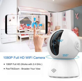 Babyfoon Met Camera En Audio 1080P Hd Video Babyfoon 2.4Ghz Wifi Security Camera Indoor Ons Plug