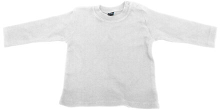 Babymeisje lange mouwen tee / baby en peuterkleding Wit - 68
