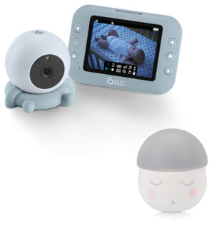 Babymoov Babyfoon met camera YOO Roll + nachtlampje Squeezy wit/grijs gratis Groen