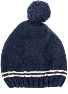 Babymutsje met kwastje 17I31501 Blauw