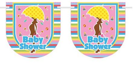 Babyshower slingers 6 meter - Vlaggenlijnen Multikleur