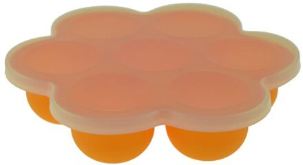 Babyvoeding Container Zuigeling Fruit Moedermelk Opbergdoos Vriezer Lade Spenen Babyvoeding Siliconen Koelkast Lade Oranje