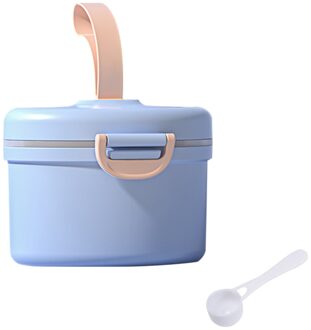 Babyvoeding Formule Dispenser Grote Capaciteit Draagbare Melkpoeder Container Snack Opslag Met Handvat Pp Reizen Afneembare blauw S