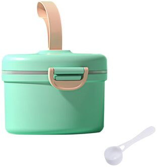 Babyvoeding Formule Dispenser Grote Capaciteit Draagbare Melkpoeder Container Snack Opslag Met Handvat Pp Reizen Afneembare groen S