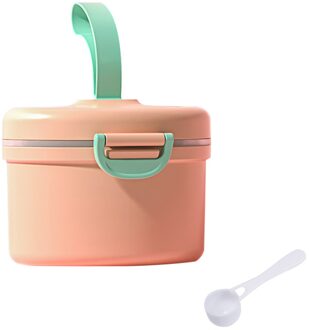 Babyvoeding Formule Dispenser Grote Capaciteit Draagbare Melkpoeder Container Snack Opslag Met Handvat Pp Reizen Afneembare roze S