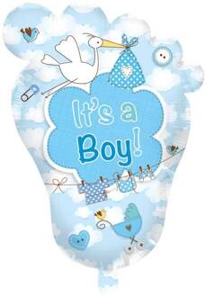 Babyvoetje It's a Boy! geboorteballoneballon Blauw