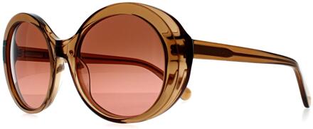 Bacall SS541006 glanzend kristal caramel bruin minerale bestuurders gradiënt fotochromische zonnebril - One Size