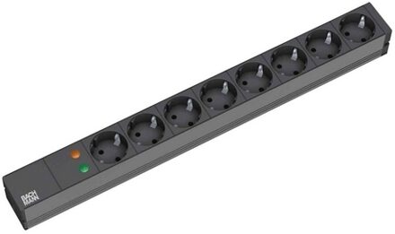 Bachmann 19 inch power strip 8x sockets overvoltage protect