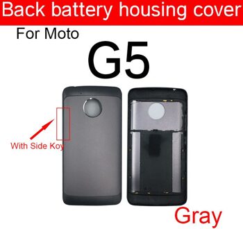 Back Battery Cover Behuizing Voor Motorola Moto G5 XT1685 XT1672 XT1670 XT1671 XT1676 XT1675 XT1677 Rear Batterij Cover Case grijs