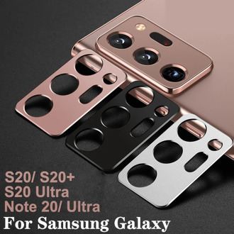 Back Camera Lens Protector for Samsung Galaxy Note 20 S20 Ultra S20+ Metal Ring Lens Protection Case Cover Tempered Glass Film
