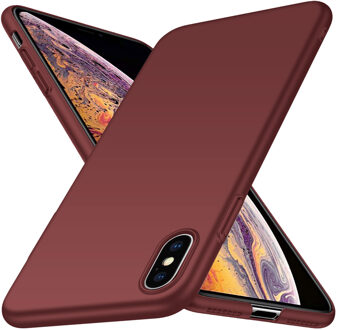Back Case Cover iPhone Xs Max Hoesje Burgundy