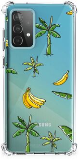 Back Case Siliconen Hoesje Samsung Galaxy A52 4G/5G GSM Hoesje met doorzichtige rand Banana Tree