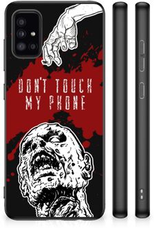 Back Case TPU Siliconen Hoesje Samsung Galaxy A51 GSM Hoesje met Zwarte rand Zombie Blood