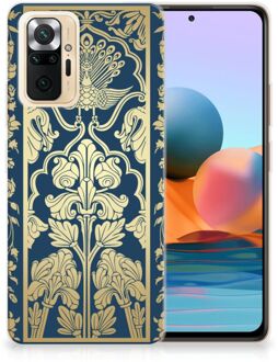 Back Cover Siliconen Hoesje Xiaomi Redmi Note 10 Pro Hoesje Customize Golden Flowers