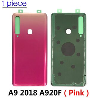 Back Glass Rear Cover Voor Samsung Galaxy A8 Plus A8 + A9 A920F A730F A530F Batterij Deur Behuizing Batterij back Cover A920 roze