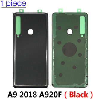 Back Glass Rear Cover Voor Samsung Galaxy A8 Plus A8 + A9 A920F A730F A530F Batterij Deur Behuizing Batterij back Cover A920 zwart