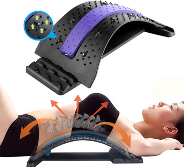 Back Stretch Equipment Massager Massageador Magic Stretcher Fitness Lumbar Support Relaxation Spine Pain Relief