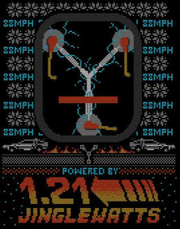 Back To The Future 1.21 Jinglewatts Christmas Dames T-Shirt - Zwart - 3XL