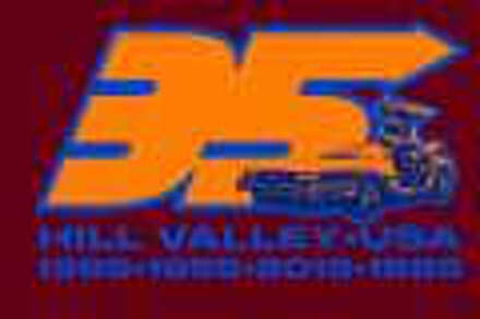 Back To The Future 35 Hill Valley Front Men's T-Shirt - Burgundy - S Rood