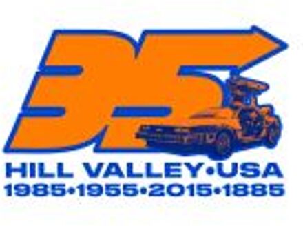 Back To The Future 35 Hill Valley Front Men's T-Shirt - Red - S Rood