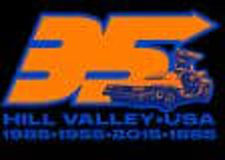 Back To The Future 35 Hill Valley Front Women's T-Shirt - Black - XXL Zwart