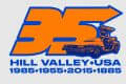 Back To The Future 35 Hill Valley Front Women's T-Shirt - Grey - 4XL Grijs