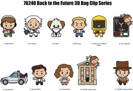 Back to the Future 3D PVC Bag Clips 40th Anniversary Series 1 Display (24)