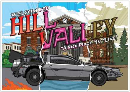 Back To The Future Art Print Hill Valley 40th Anniversary Limited Edition 42 x 30 cm