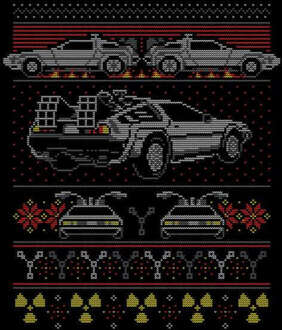 Back To The Future Back In Time For Christmas Dames Kersttrui - Zwart - 3XL