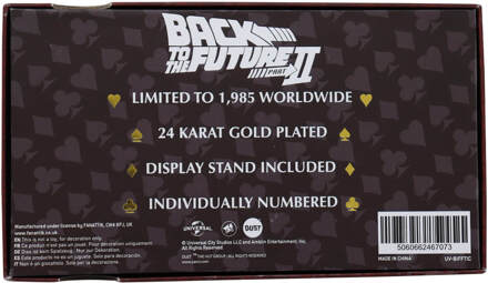 Back to the Future: Biff Tannen Museum Entrance 24k Gold Plated Ticket Replica Decoratie