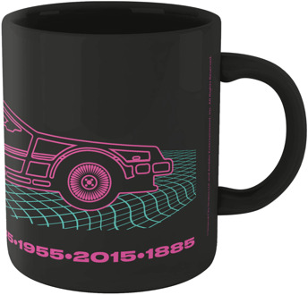 Back To The Future BTTF Neon Delorean Mug - Black