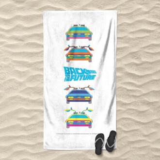 Back To The Future Car Print Beach Towel