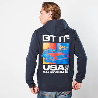Back to the Future CarStripes Hoodie - Blauw - S - Navy blauw