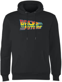 Back to the Future Classic Logo Hoodie - Zwart - M