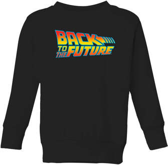 Back To The Future Classic Logo Kids' Sweatshirt - Black - 98/104 (3-4 jaar) Zwart - XS