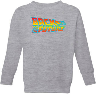 Back To The Future Classic Logo Kids' Sweatshirt - Grey - 110/116 (5-6 jaar) - Grey