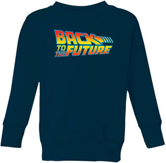 Back To The Future Classic Logo Kids' Sweatshirt - Navy - 146/152 (11-12 jaar) - Navy blauw - XL