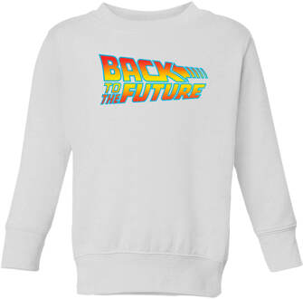 Back To The Future Classic Logo Kids' Sweatshirt - White - 122/128 (7-8 jaar) - Wit - M
