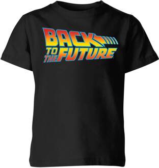 Back To The Future Classic Logo Kids' T-Shirt - Black - 110/116 (5-6 jaar) - Zwart - S