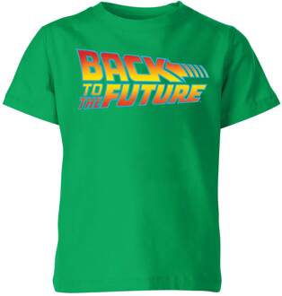 Back To The Future Classic Logo Kids' T-Shirt - Green - 122/128 (7-8 jaar) Groen - M